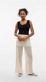 VERO MODA VMCAILEY wide pants in birch - Image 4