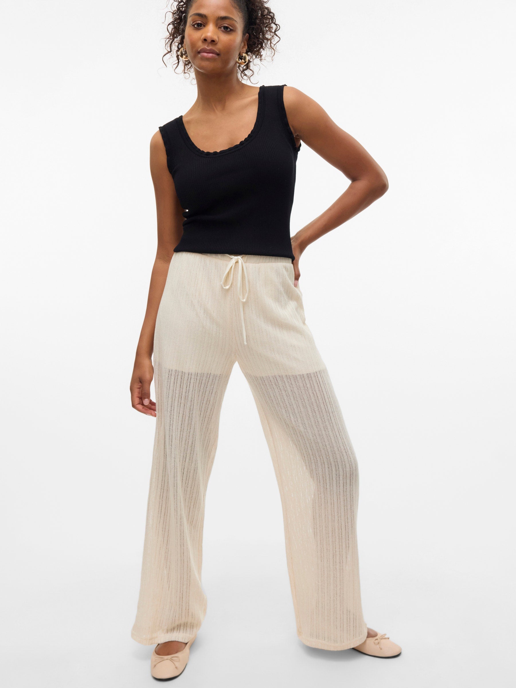 VERO MODA VMCAILEY wide pants in birch - Image 5
