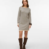 VERO MODA VMCAPRICORN o-neck short dress - birch