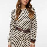 VERO MODA VMCAPRICORN o-neck short dress - birch