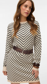 VERO MODA VMCAPRICORN o-neck short dress - birch