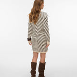 VERO MODA VMCAPRICORN o-neck short dress - birch