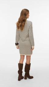 VERO MODA VMCAPRICORN o-neck short dress - birch