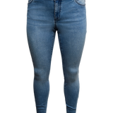 VERO MODA VMCFANYA slim jeans cur in medium blue denim - Image 3