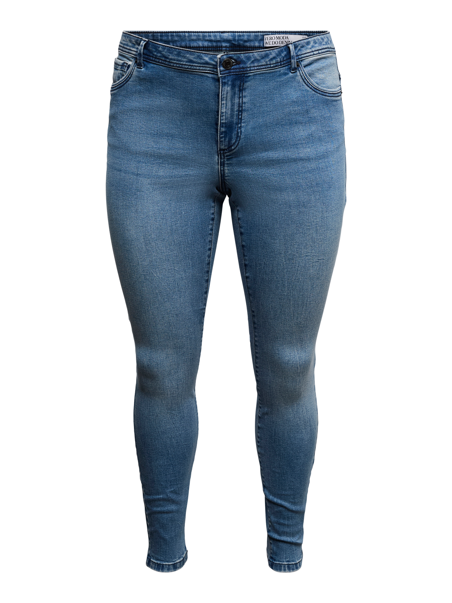 VERO MODA VMCFANYA slim jeans cur in medium blue denim - Image 3
