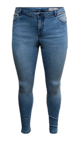 VERO MODA VMCFANYA slim jeans cur in medium blue denim - Image 3