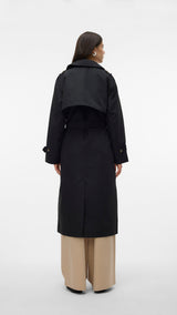 VERO MODA VMCHLOE long trenchcoat in black - Image 2