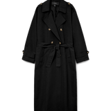 VERO MODA VMCHLOE long trenchcoat in black - Image 3