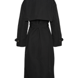 VERO MODA VMCHLOE long trenchcoat in black - Image 4
