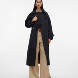 VERO MODA VMCHLOE long trenchcoat in black - Image 5