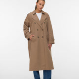 VERO MODA VMCHLOE long trenchcoat in fossil - Image 1