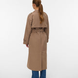 VERO MODA VMCHLOE long trenchcoat in fossil - Image 2