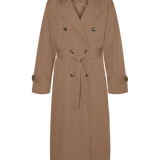 VERO MODA VMCHLOE long trenchcoat in fossil - Image 3