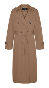 VERO MODA VMCHLOE long trenchcoat in fossil - Image 3