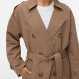 VERO MODA VMCHLOE long trenchcoat in fossil - Image 5
