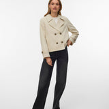 VERO MODA VMCHLOEMIA short trenchcoat in oatmeal - Image 1