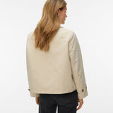VERO MODA VMCHLOEMIA short trenchcoat in oatmeal - Image 2