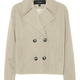 VERO MODA VMCHLOEMIA short trenchcoat in oatmeal - Image 3
