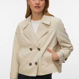 VERO MODA VMCHLOEMIA short trenchcoat in oatmeal - Image 4