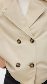 VERO MODA VMCHLOEMIA short trenchcoat in oatmeal - Image 5