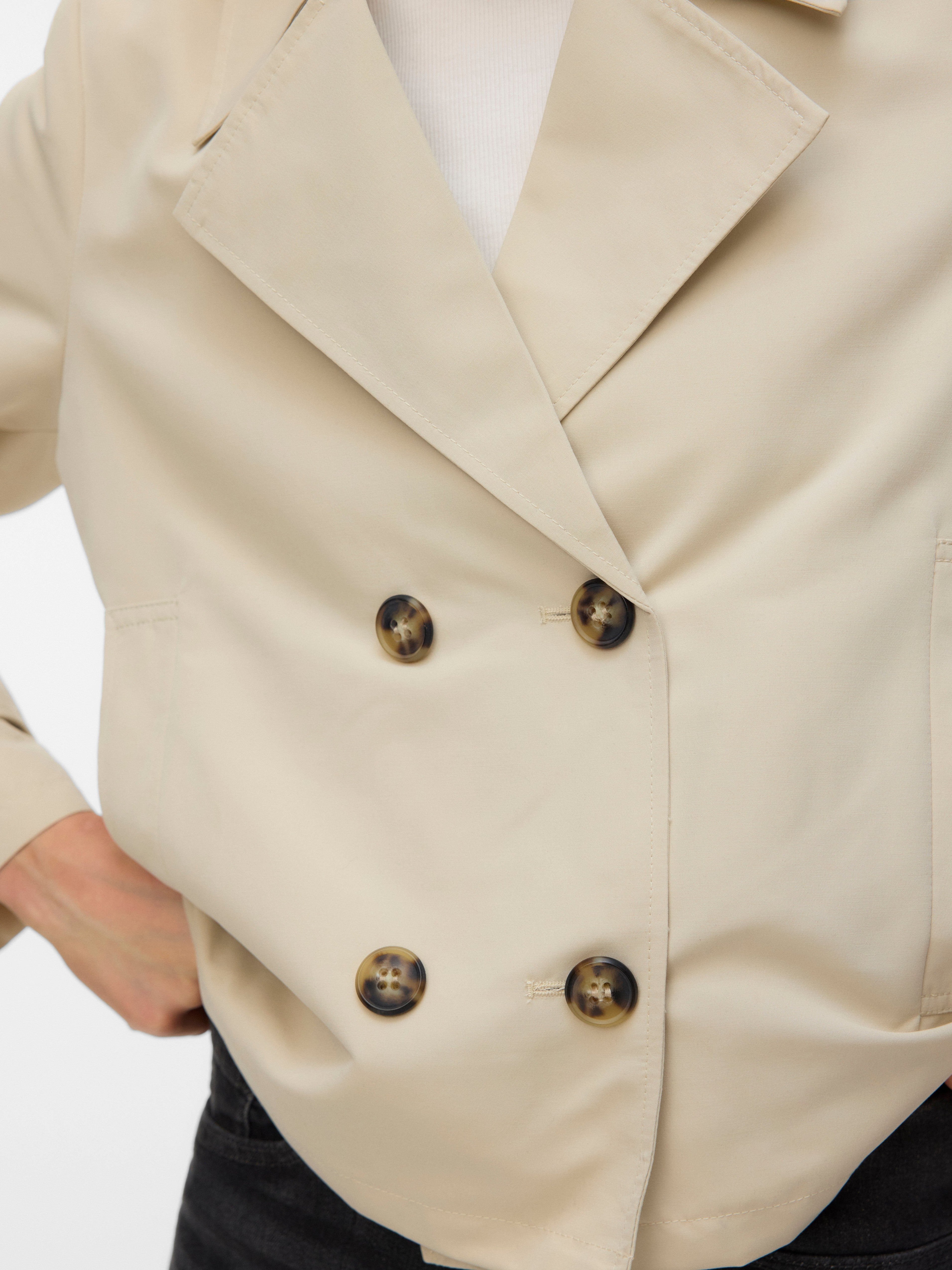 VERO MODA VMCHLOEMIA short trenchcoat in oatmeal - Image 5