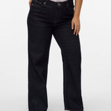 VERO MODA VMCTESSA wide cur in dark blue denim rinse - Image 1