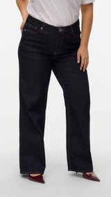 VERO MODA VMCTESSA wide cur in dark blue denim rinse - Image 1