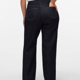 VERO MODA VMCTESSA wide cur in dark blue denim rinse - Image 2