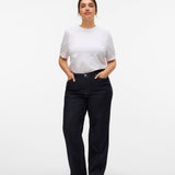 VERO MODA VMCTESSA wide cur in dark blue denim rinse - Image 5