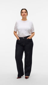 VERO MODA VMCTESSA wide cur in dark blue denim rinse - Image 5