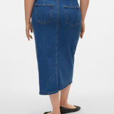 VERO MODA VMCVERI calf denim skirt mix cur in medium blue denim - Image 2