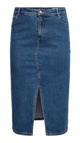 VERO MODA VMCVERI calf denim skirt mix cur in medium blue denim - Image 3