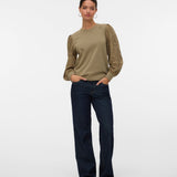 VERO MODA VMDAMINE sweat box in syrah - Image 1