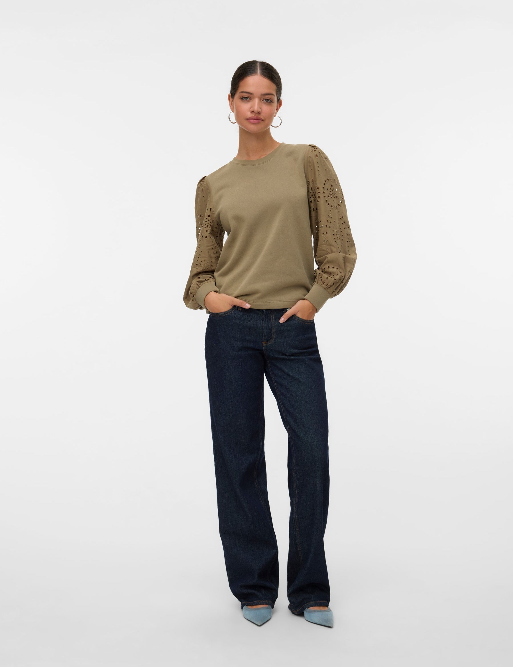 VERO MODA VMDAMINE sweat box in syrah - Image 1