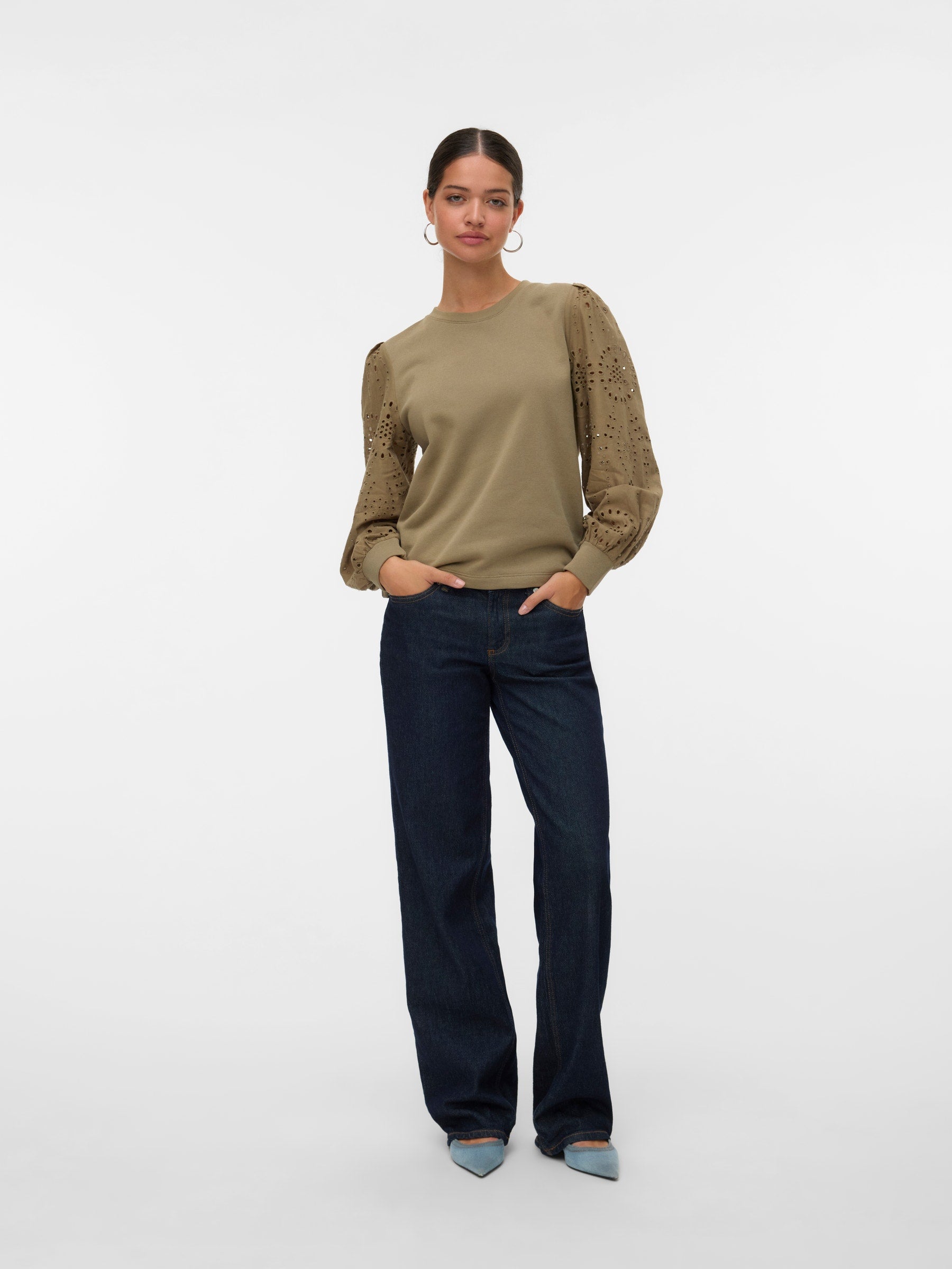 VERO MODA VMDAMINE sweat box in syrah - Image 1