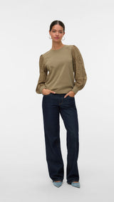 VERO MODA VMDAMINE sweat box in syrah - Image 1