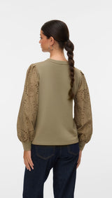 VERO MODA VMDAMINE sweat box in syrah - Image 2