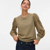 VERO MODA VMDAMINE sweat box in syrah - Image 4