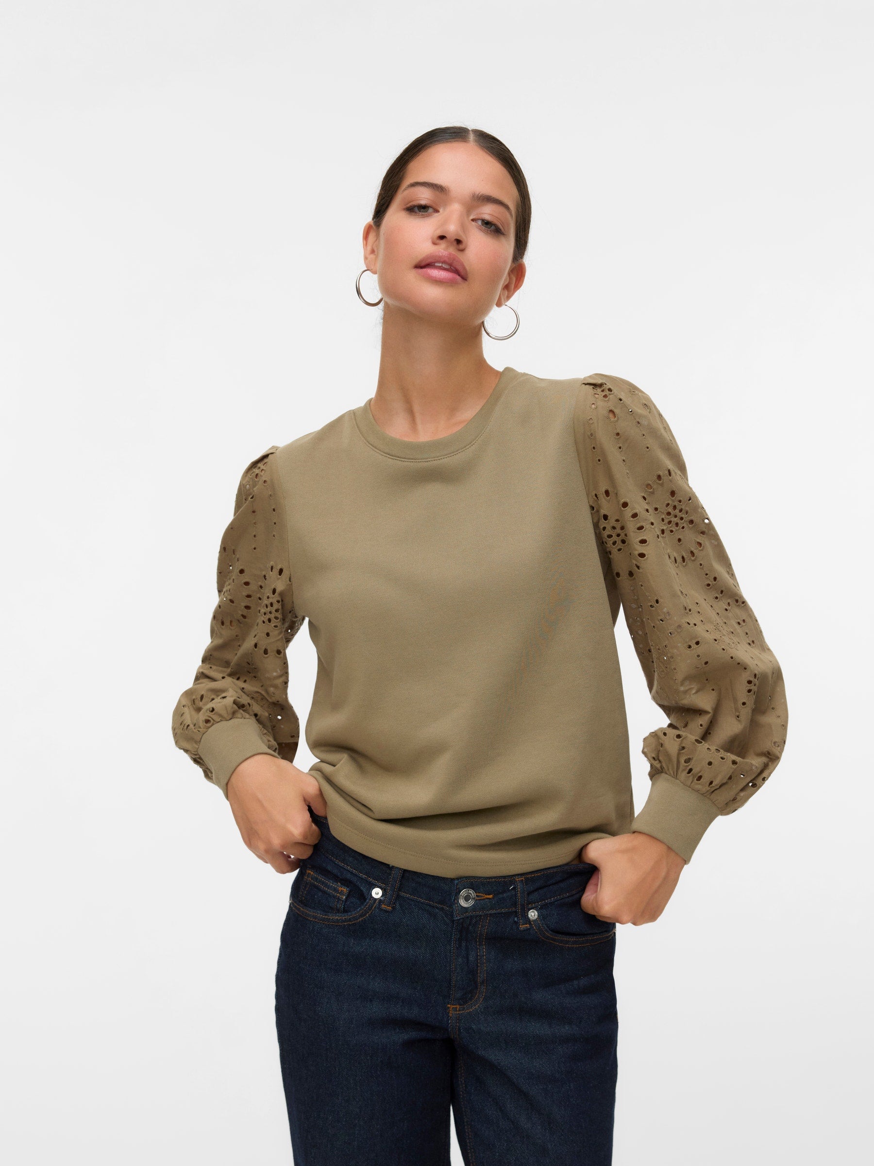 VERO MODA VMDAMINE sweat box in syrah - Image 4