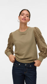 VERO MODA VMDAMINE sweat box in syrah - Image 4