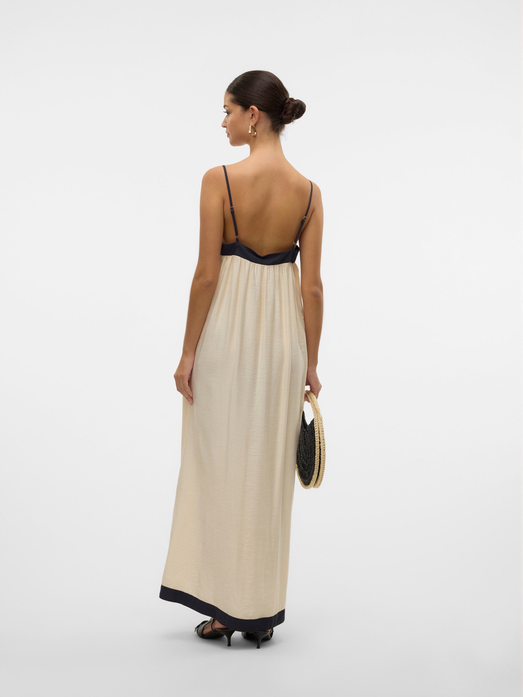 VERO MODA VMDENISE singlet ankle dress in black birch - Image 2
