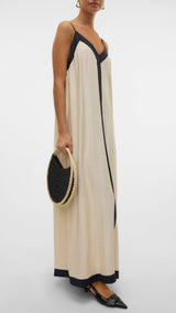 VERO MODA VMDENISE singlet ankle dress in black birch - Image 5
