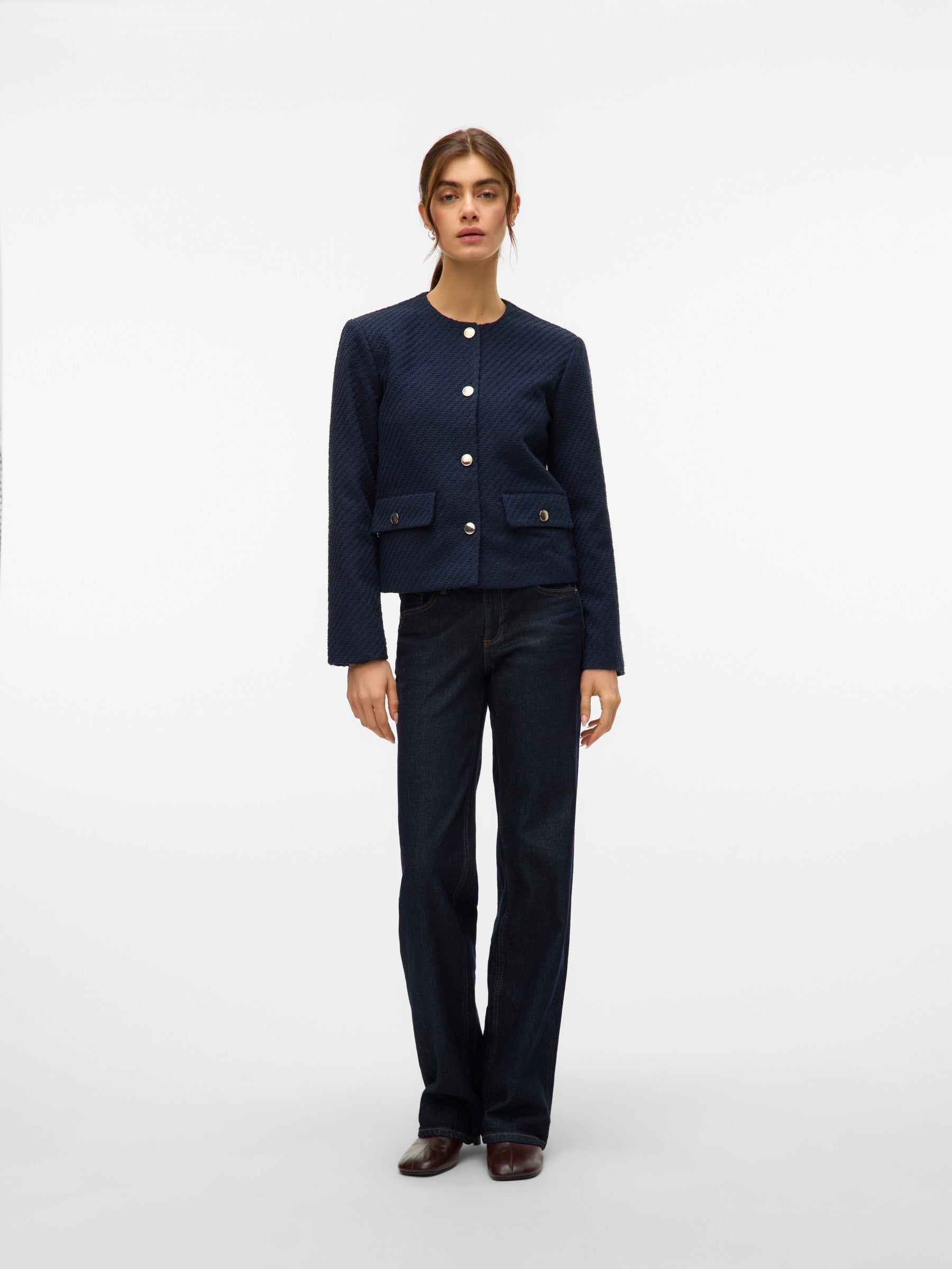 VERO MODA VMDIANA short jacket in navy blazer - Image 4