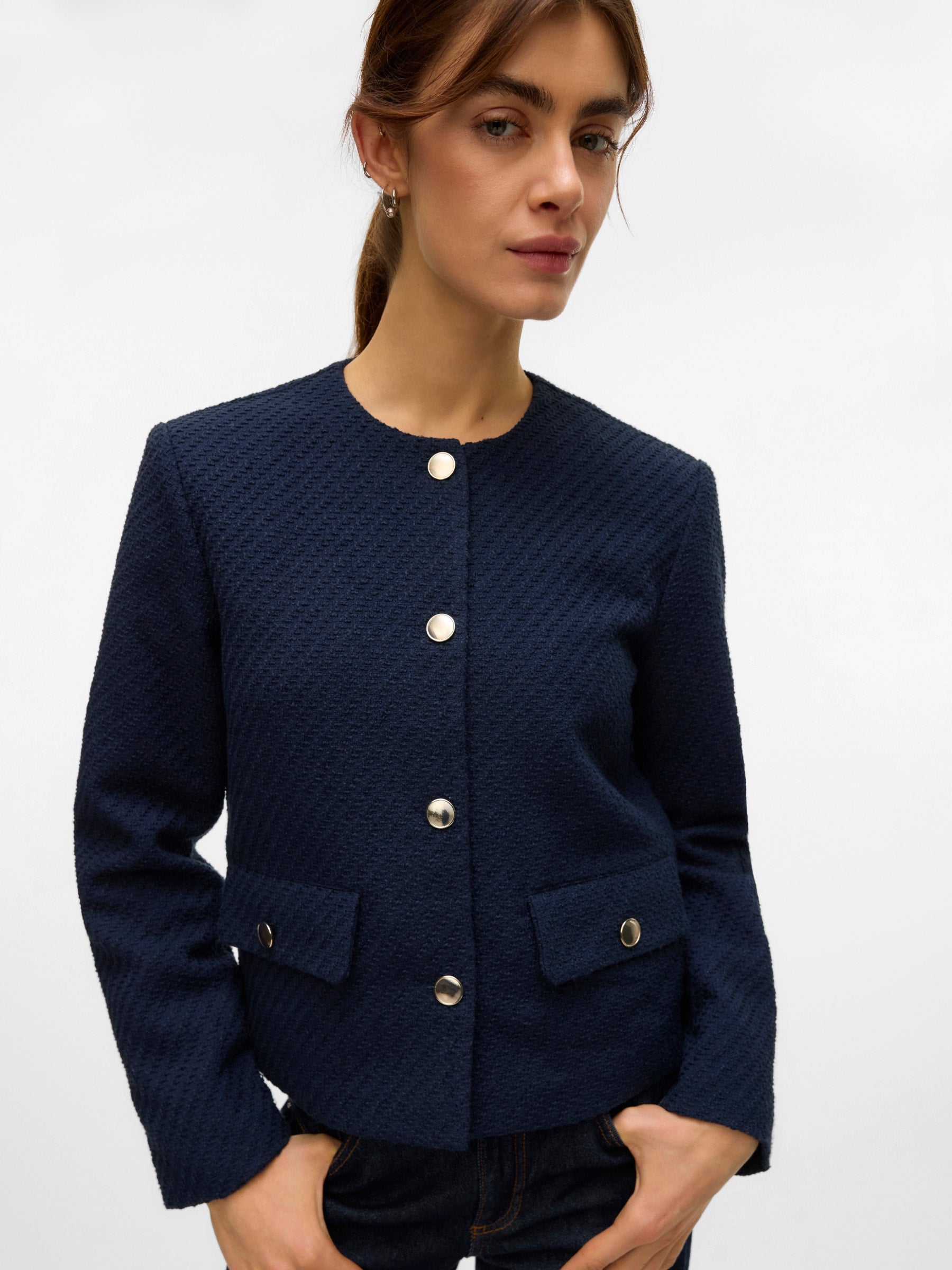 VERO MODA VMDIANA short jacket in navy blazer - Image 5