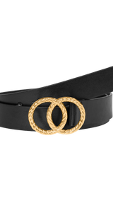 VERO MODA VMDITTE coated belt in black/w.gold - Image 1