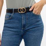 VERO MODA VMDITTE coated belt in black/w.gold - Image 2