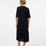 VERO MODA VMEASY joy 2/4 calf dress in black - Image 2