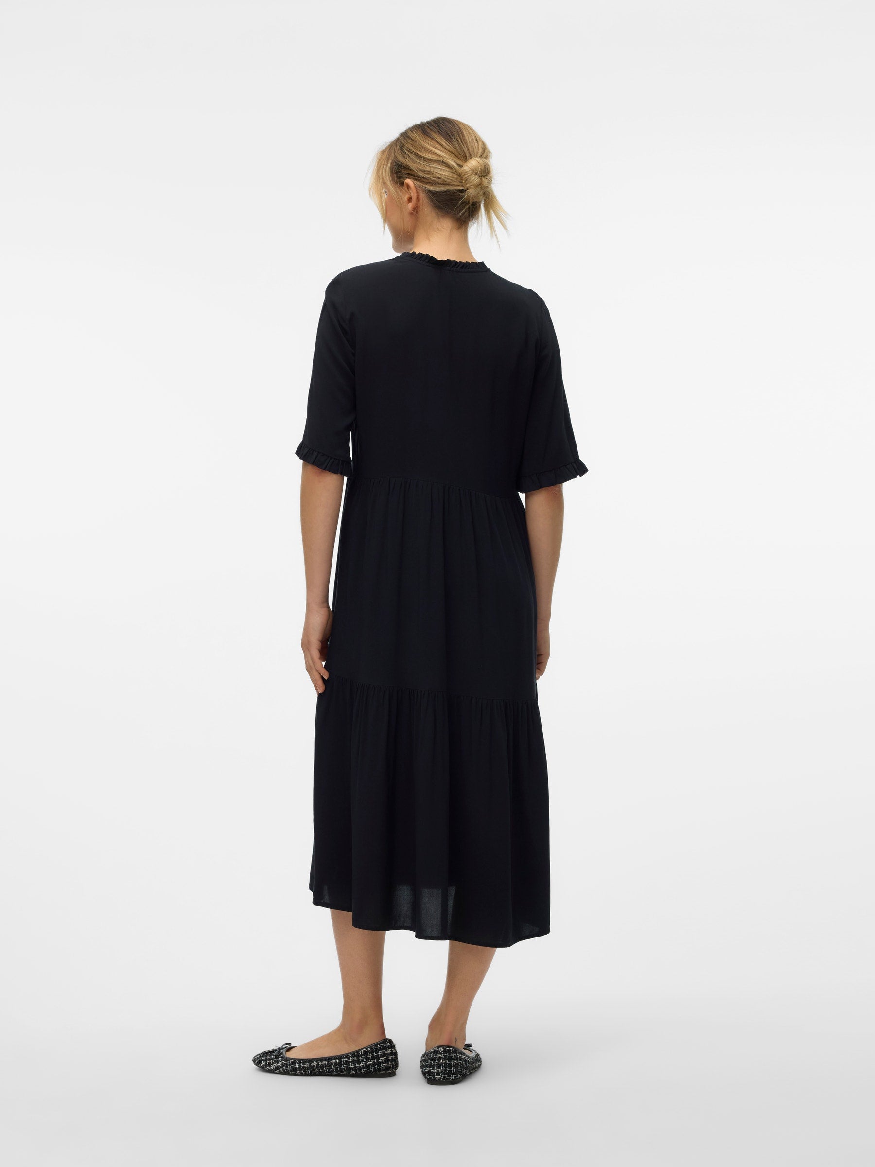 VERO MODA VMEASY joy 2/4 calf dress in black - Image 2