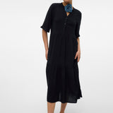 VERO MODA VMEASY joy 2/4 calf dress in black - Image 5