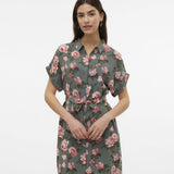 VERO MODA VMEASY joy shirt dress in birch zebra - Image 1